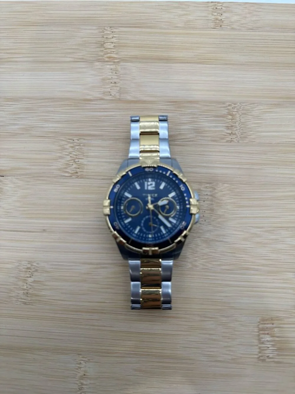 Timex Men's Dress Analog 45mm Stainless Steel Two-Tone Blue TW2T50700